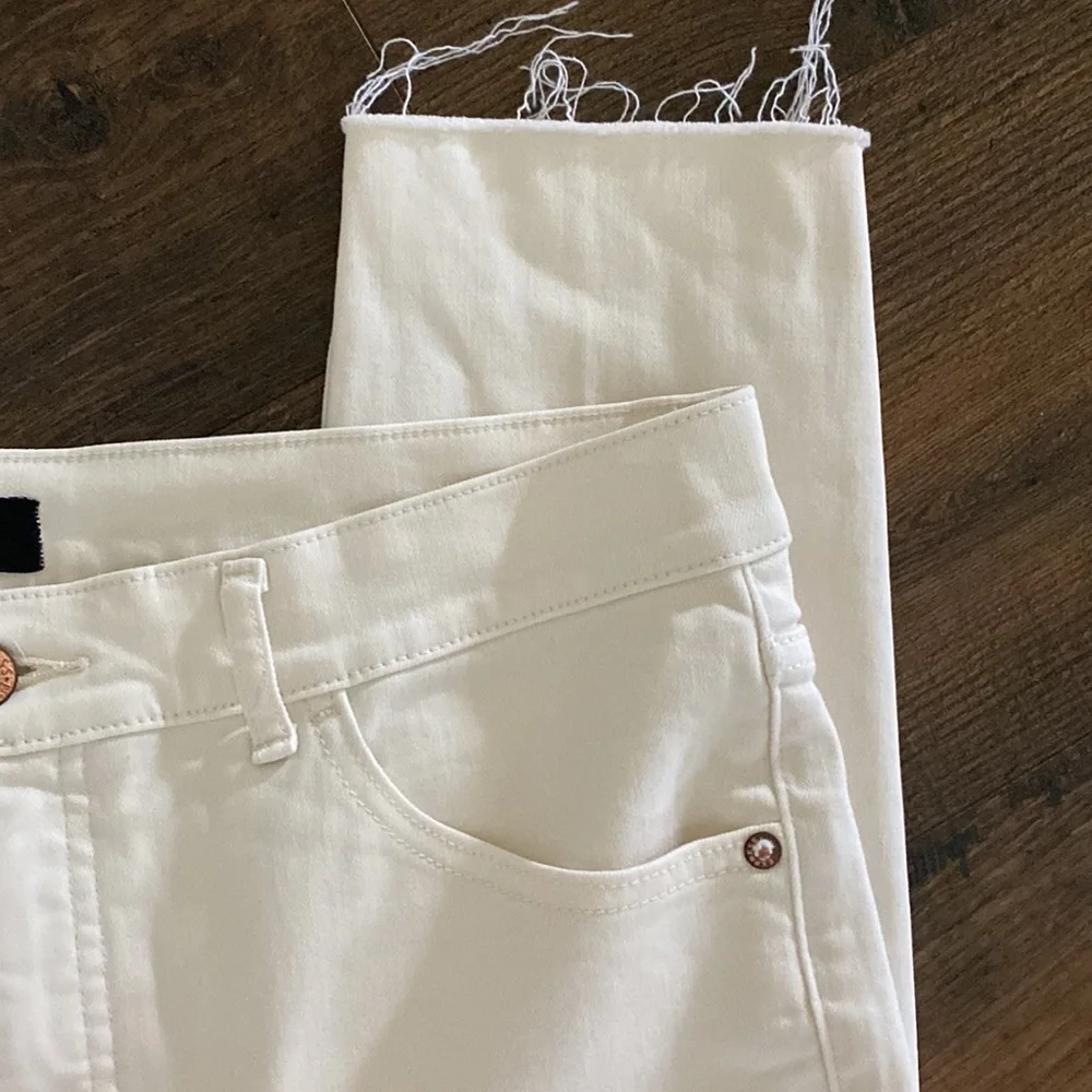 Express skinny high rise off white jeans size 12 - Picture 3 of 5